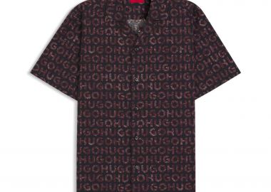 Hugo Boss ανδρικό πουκάμισο με all-over print Relaxed Fit 