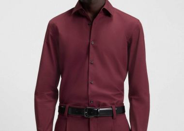 Hugo Boss ανδρικό πουκάμισο μονόχρωμο 