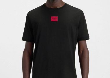 Hugo Boss ανδρικό T-shirt με contrast logo patch Regular Fit 