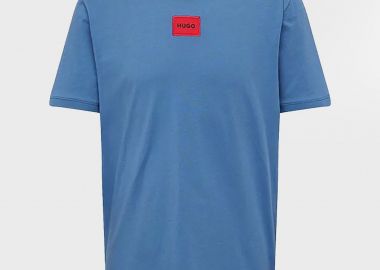 Hugo Boss ανδρικό T-shirt με contrast logo patch Regular Fit 
