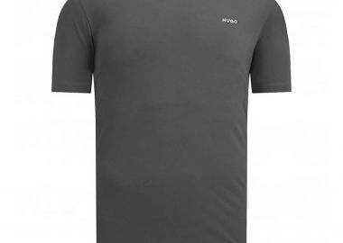 Hugo Boss ανδρικό T-shirt μονόχρωμο με ανάγλυφο λογότυπο Regular Fit 