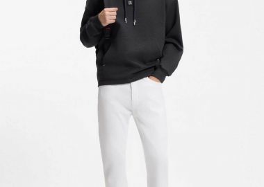 Hugo Boss ανδρικό τζιν παντελόνι μονόχρωμο Slim Fit 