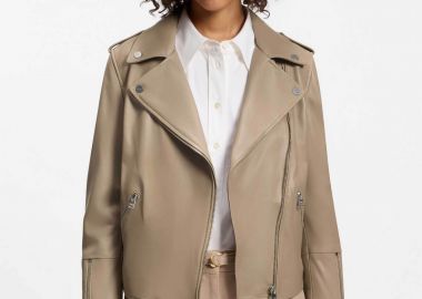Hugo Boss γυναικείο δερμάτινο biker jacket 
