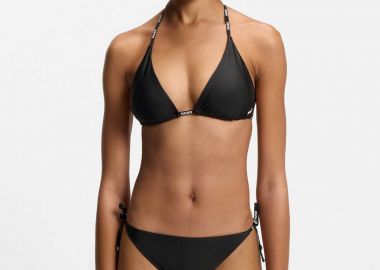 Hugo Boss γυναικείο μαγιό μπικίνι σλιπ με logo print - 50555671 Μαύρο - HUGO - 
