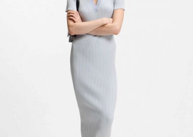 Hugo Boss γυναικείο midi φόρεμα ribbed 