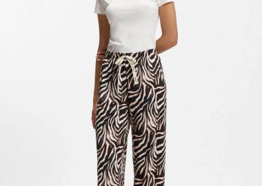 Hugo Boss γυναικείο παντελόνι με all-over print - 50556937 Μαύρο - HUGO - 