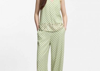 Hugo Boss γυναικείο παντελόνι με print Relaxed Fit 
