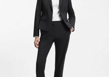 Hugo Boss γυναικείο παντελόνι μονόχρωμο με τσέπες Slim fit 