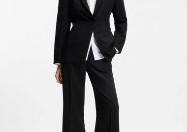 Hugo Boss γυναικείο παντελόνι μονόχρωμο Wide Fit 