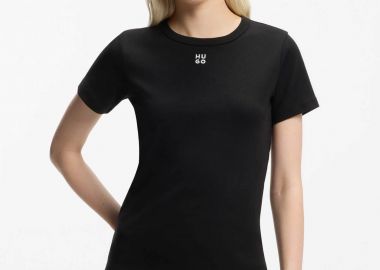 Hugo Boss γυναικείο Τ-shirt με ανάγλυφο λογότυπο regular Fit 