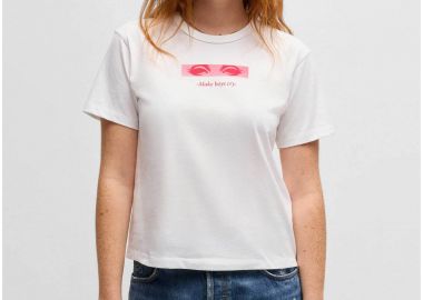Hugo Boss γυναικείο T-shirt με graphic print Regular Fit 