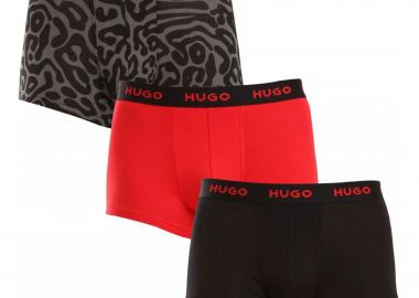 Hugo Boss σετ ανδρικά εσώρουχα boxer με logo tape στο λάστιχο (3 τεμάχια) - 50517894 Κόκκινο - HUGO - 