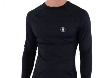 HURLEY Ανδρικό Rashguard Slim Fit Icon Circle Μακρυμάνικο - Μαύρο-MLEU00008-BLACK - HURLEY - 