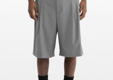 I'M BRIAN Ανδρικό Γκρι Oversized Bermuda Shorts - I'M BRIAN - 