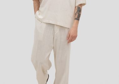 I'M BRIAN Ανδρικό Μπεζ Men's Trousers - I'M BRIAN - 