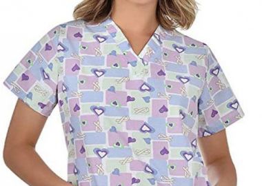 Ιατρική Μπλούζα BAMBINA B-well 400762 Blue Hearts - B-well - 