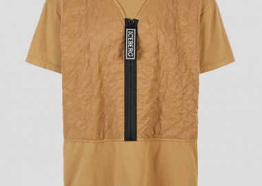 ICEBERG Ανδρικό Rubberized Logo Camel T-Shirt - ICEBERG - 