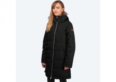 Icepeak Vittoria Μακρύ Γυναικείο Puffer Μπουφάν για Χειμώνα Μαύρο 453287588E - Icepeak - 