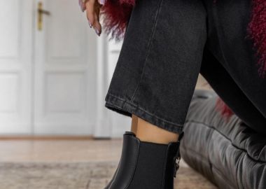 Ideal shoes Chelsea Μποτάκια - 6389 - Μαύρο Ματ - Ideal shoes - 