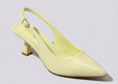 Ideal shoes Γόβες Slingback - 5552 - Yellow Patent - Ideal shoes - 