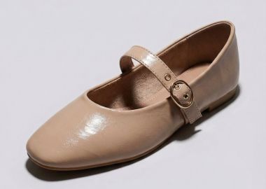 Ideal shoes Μπαλαρίνες Mary Jane με αγκράφα - 9798 - Nude - Ideal shoes - 