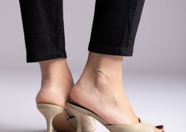 Ideal shoes Στιλέτο Mules - 9756 - Λαδί Σουέτ - Ideal shoes - 