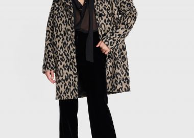 Ημίπαλτο με animal print - 5206634993960 -  - 