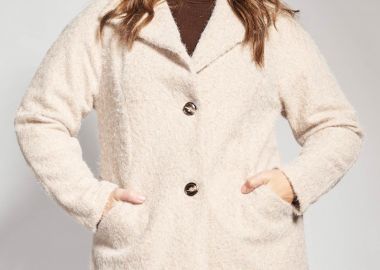 Ημίπαλτο με μπουκλέ υφή -  - 