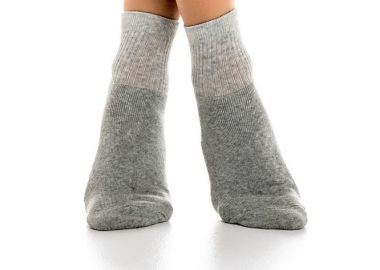 ΙΝΙΖΙΟ ΓΥΝΑΙΚΕΙΑ ΗΜΙΚΟΝΤΗ ΜΟΝΟΧΡΩΜΗ ΚΑΛΤΣΑ ΠΕΤΣΕΤΕ 3904 ΓΚΡΙ - INIZIO - 