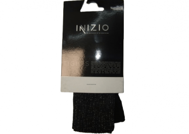 INIZIO ΠΑΙΔΙΚΟ ΚΑΛΣΟΝ ΚΑΘΕΤΗ ΡΙΓΑ LUREX 1389 - μαύρο ΜΑΥΡΟ - OEM - 