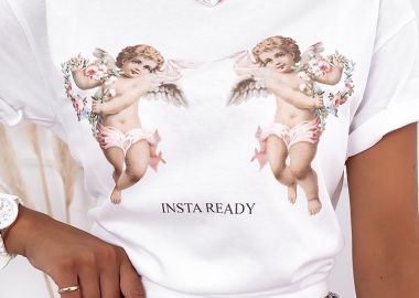 INSTA READY WHITE T SHIRT - fashionroom - 