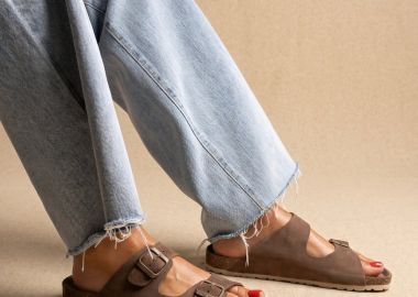 Inter - Bios Sandals Wide Strap Buckle - 7600 - Καφέ Σουέτ - Inter - Bios - 