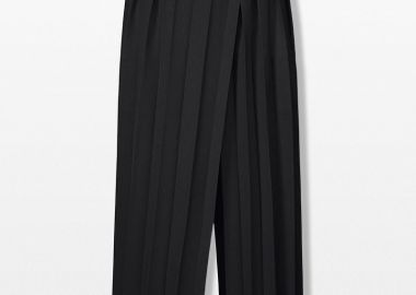 ISSEY MIYAKE Ανδρικό Μαύρο Edge Ensemble Trousers - ISSEY MIYAKE - 