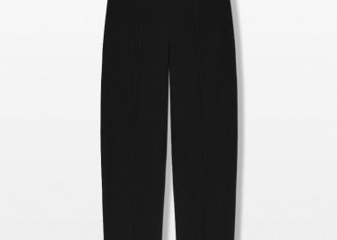 ISSEY MIYAKE Ανδρικό Μαύρο Tuxedo Pleats Trousers - ISSEY MIYAKE - 
