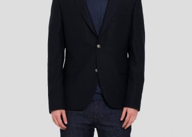 IVERGANO Ανδρικό Μαύρο Blazer - IVERGANO - 