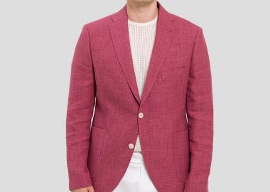 IVERGANO Ανδρικό Ροζ Double Button Suit - IVERGANO - 