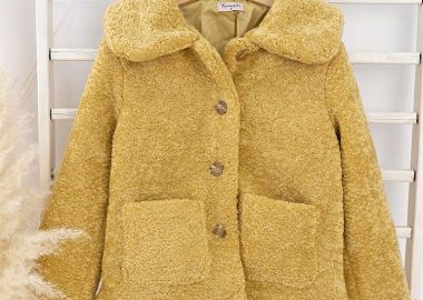 JACIN FLUFFY YELLOW COAT -  - 