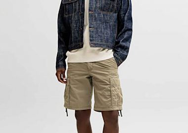 JACK & JONES ανδρική βερμούδα cargo Relaxed Fit - 12291369 Χακί - JACK & JONES - 