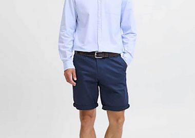 JACK & JONES ανδρική βερμούδα chino Regular Fit - 12165604 Μπλε Σκούρο - JACK & JONES - 