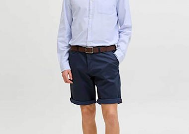 JACK & JONES ανδρική βερμούδα chino Regular Fit - 12230336 Μπλε Σκούρο - JACK & JONES - 