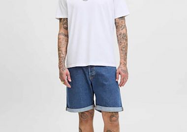 JACK & JONES ανδρική denim βερμούδα πεντάτσεπη Regular Fit - 12269499 Denim Blue - JACK & JONES - 