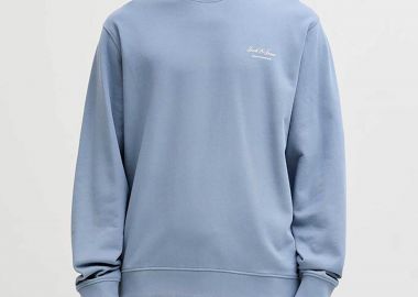 JACK & JONES ανδρική μπλούζα φούτερ με λογότυπο Relaxed Fit - 12287995 Μπλε - JACK & JONES - 