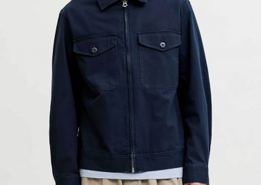 JACK & JONES ανδρικό jacket με γιακά και τσέπες - 12291882 Μπλε Σκούρο - JACK & JONES - 