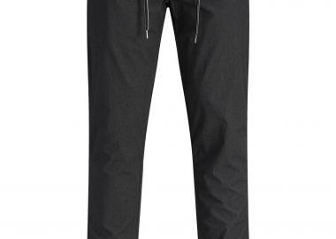 JACK & JONES ανδρικό παντελόνι chino με ελαστική μέση Slim Fit - 12293491 Μαύρο - JACK & JONES - 
