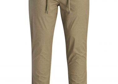 JACK & JONES ανδρικό παντελόνι chino με ελαστική μέση Slim Fit - 12293491 Μπεζ - JACK & JONES - 