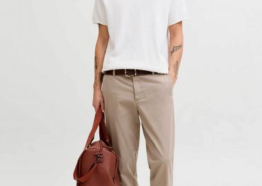 JACK & JONES ανδρικό παντελόνι chino Regular Fit - 12292970 Μπεζ - JACK & JONES - 
