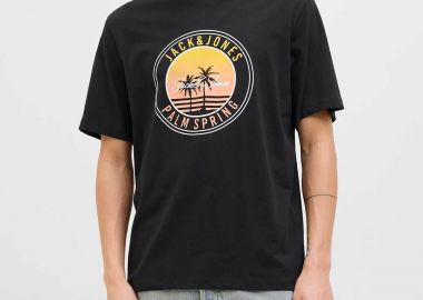 JACK & JONES ανδρικό T-shirt με λογότυπο - 12269418 Μαύρο - JACK & JONES - 