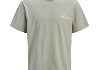 JACK & JONES ανδρικό T-shirt με λογότυπο Regular Fit - 12290859 Πράσινο Ανοιχτό - JACK & JONES - 