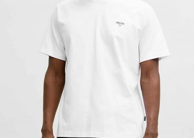 JACK & JONES ανδρικό T-shirt με λογότυπο Regular Fit - 12292383 Λευκό - JACK & JONES - 