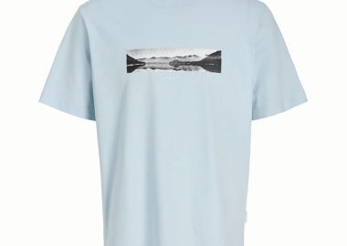 JACK & JONES ανδρικό T-shirt με photo print Regular Fit - 12289870 Γαλάζιο - JACK & JONES - 